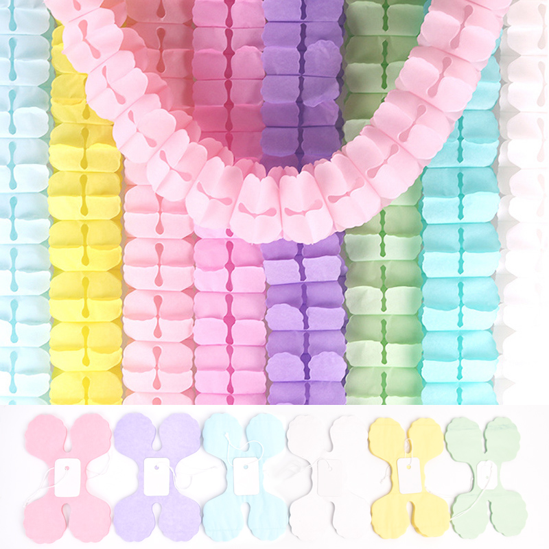 Tinsel Garland Decoration - พวงมาลัยกระดาษรูปใบโคลเวอร์สี่แฉก 3 เมตร 1 ชิ้น สำหรับตกแต่งงานเลี้ยงฉลองวันเกิด