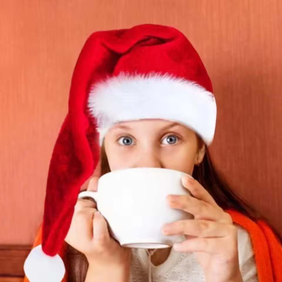 หมวกคริสต์มาสขนยาวกำมะหยี่ นุ่ - Santa Hat Plush บทวิจารณ์และราคา