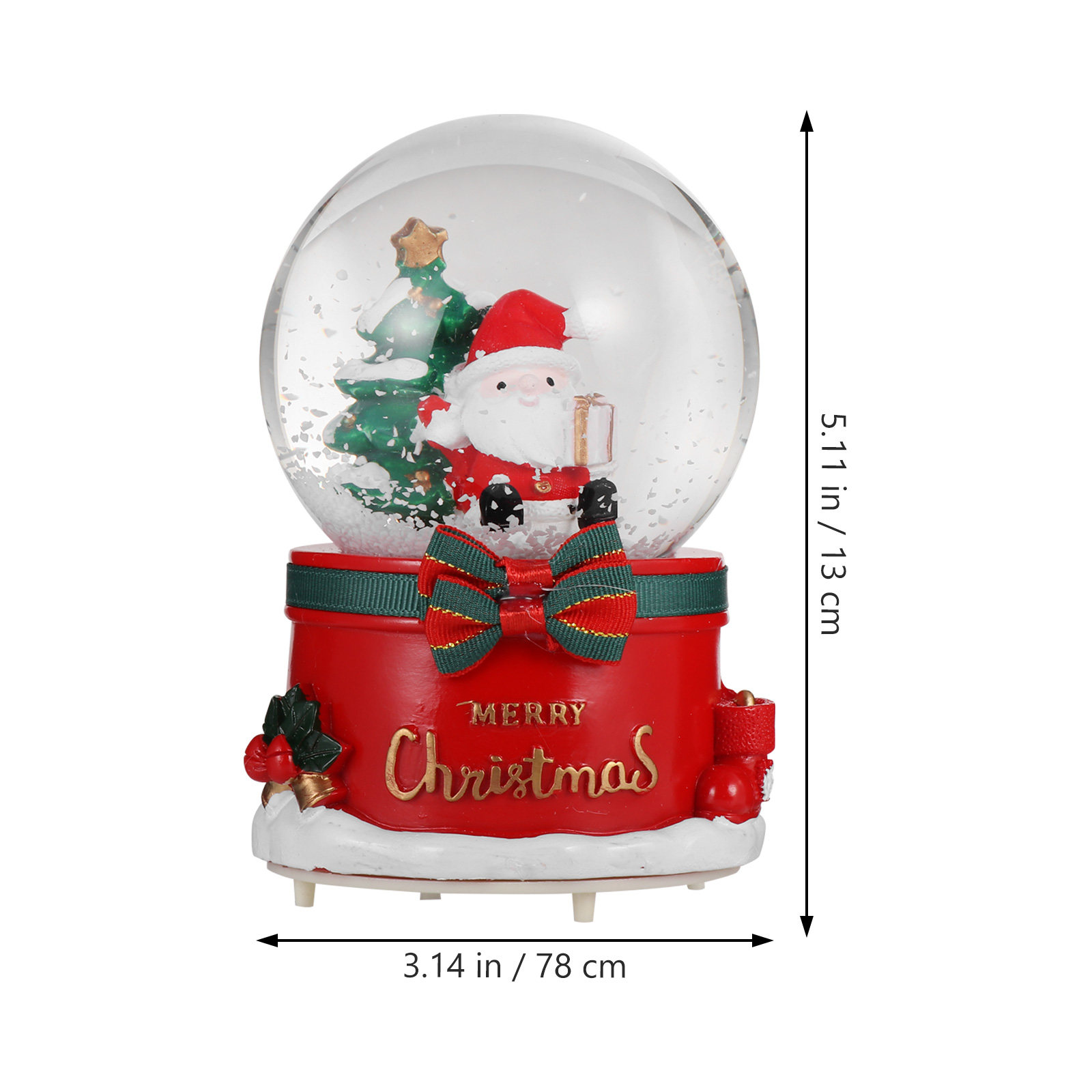 กล่องดนตรีลูกแก้วคริสตัลซานตาค - Snow Globe Musical บทวิจารณ์และราคา
