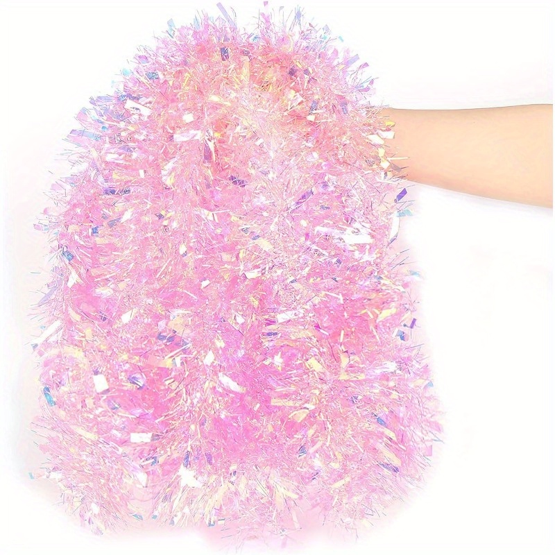 พวงมาลัยคริสต์มาสสีชมพูยาว 13  - Tinsel Garland Decoration บทวิจารณ์และราคา